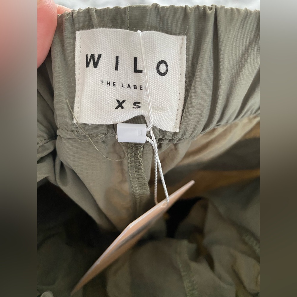 WILO the label NEW cargo parachute pants OLIVE XS - Picture 6 of 11